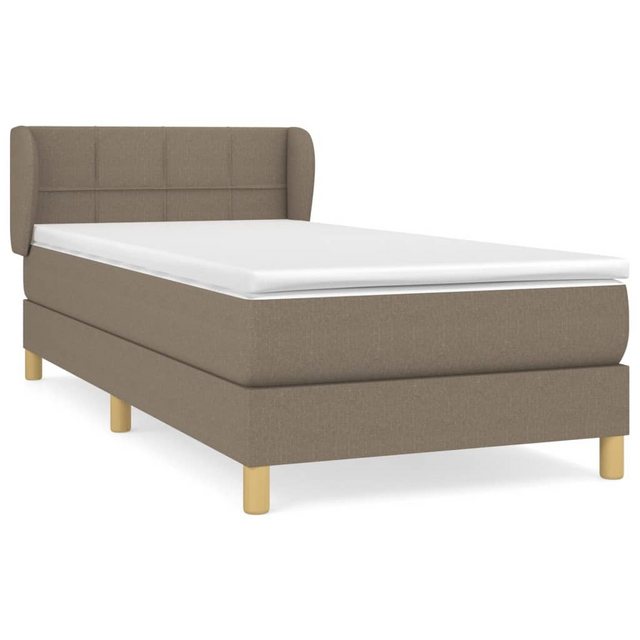 vidaXL Boxspringbett Boxspringbett mit Matratze Taupe 90x200 cm Stoff Bett günstig online kaufen