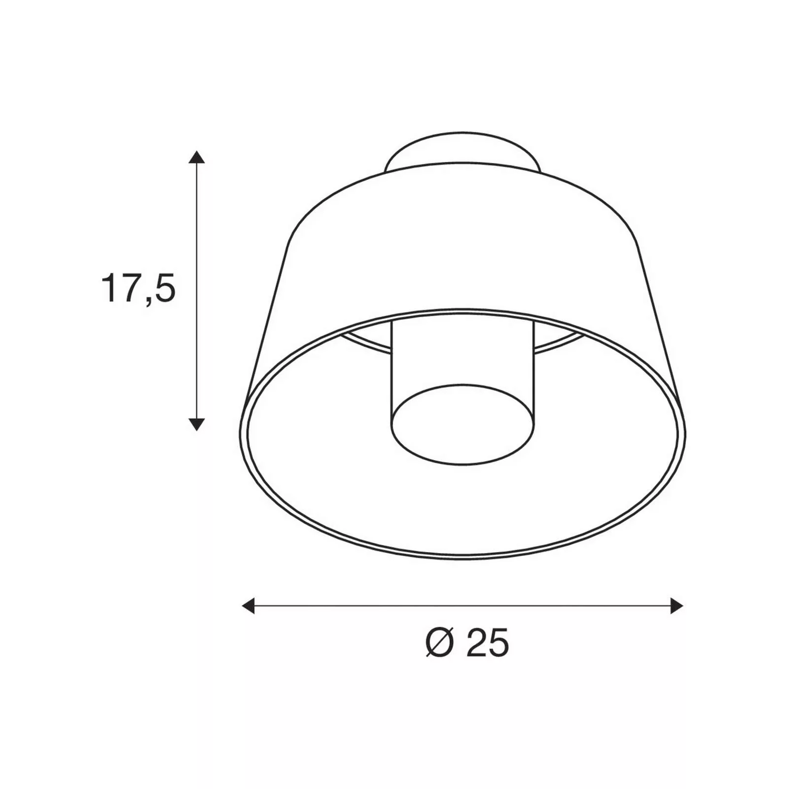 SLV Deckenlampe Photoni, rostfarben, Aluminium, Ø 25 cm günstig online kaufen