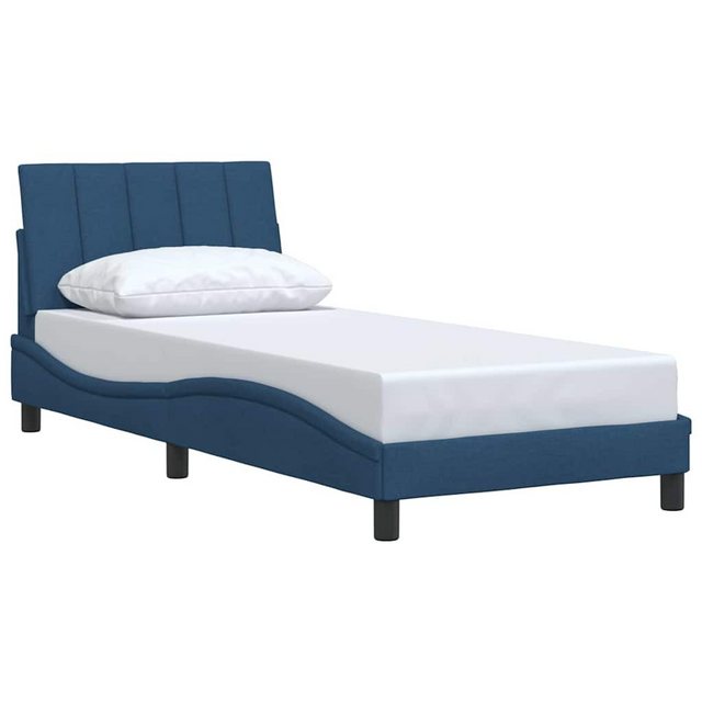 vidaXL Bett Bettgestell ohne Matratze Blau 80x200 cm Stoff günstig online kaufen