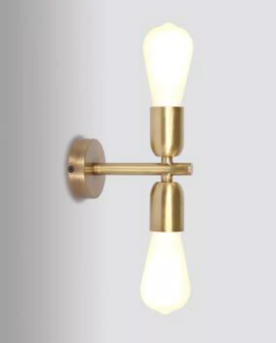 Wohnzimmer Wandlampe Bronze hell Echt-Messing günstig online kaufen