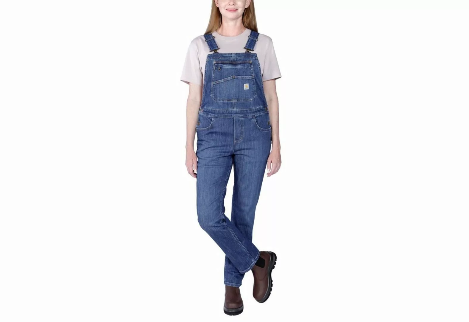 Carhartt Latzhose Carhartt Damen Latzhose Relaxed Fit Denim Bib Overal günstig online kaufen