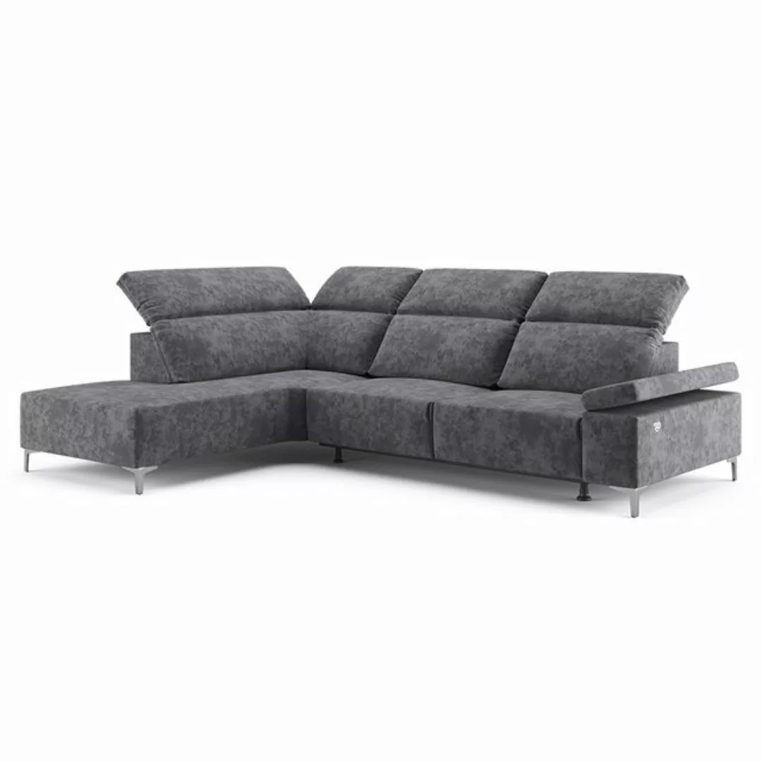 VitaliSpa® Ecksofa James, Anthrazit, 301 x 218 cm Linke Ecke, elektrisch au günstig online kaufen