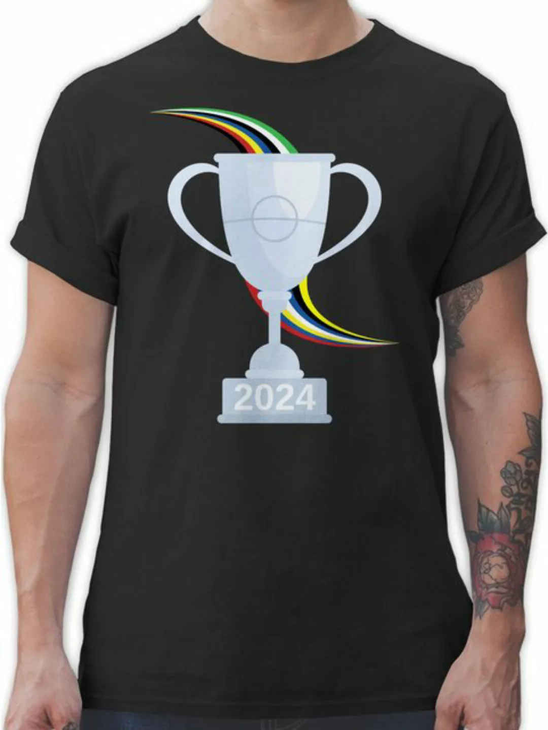 Shirtracer T-Shirt Pokal mit Jahreszahl 2024 2024 Fussball EM Fanartikel günstig online kaufen