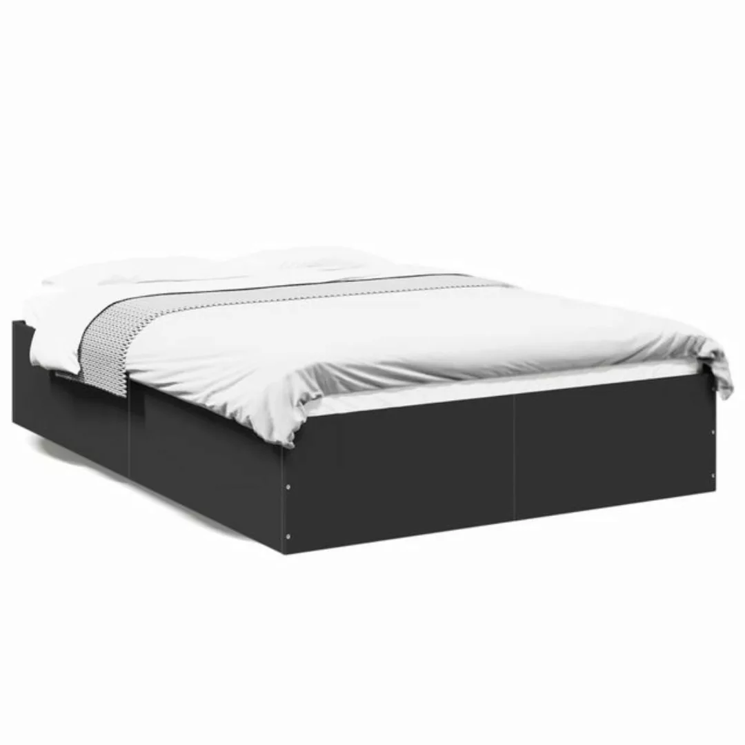 vidaXL Bett Bettgestell Schwarz 120x190 cm Holzwerkstoff günstig online kaufen