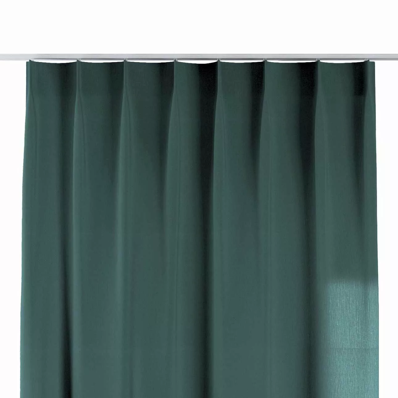 Vorhang mit flämischen 1-er Falten, grün, Leinen (159-09) günstig online kaufen
