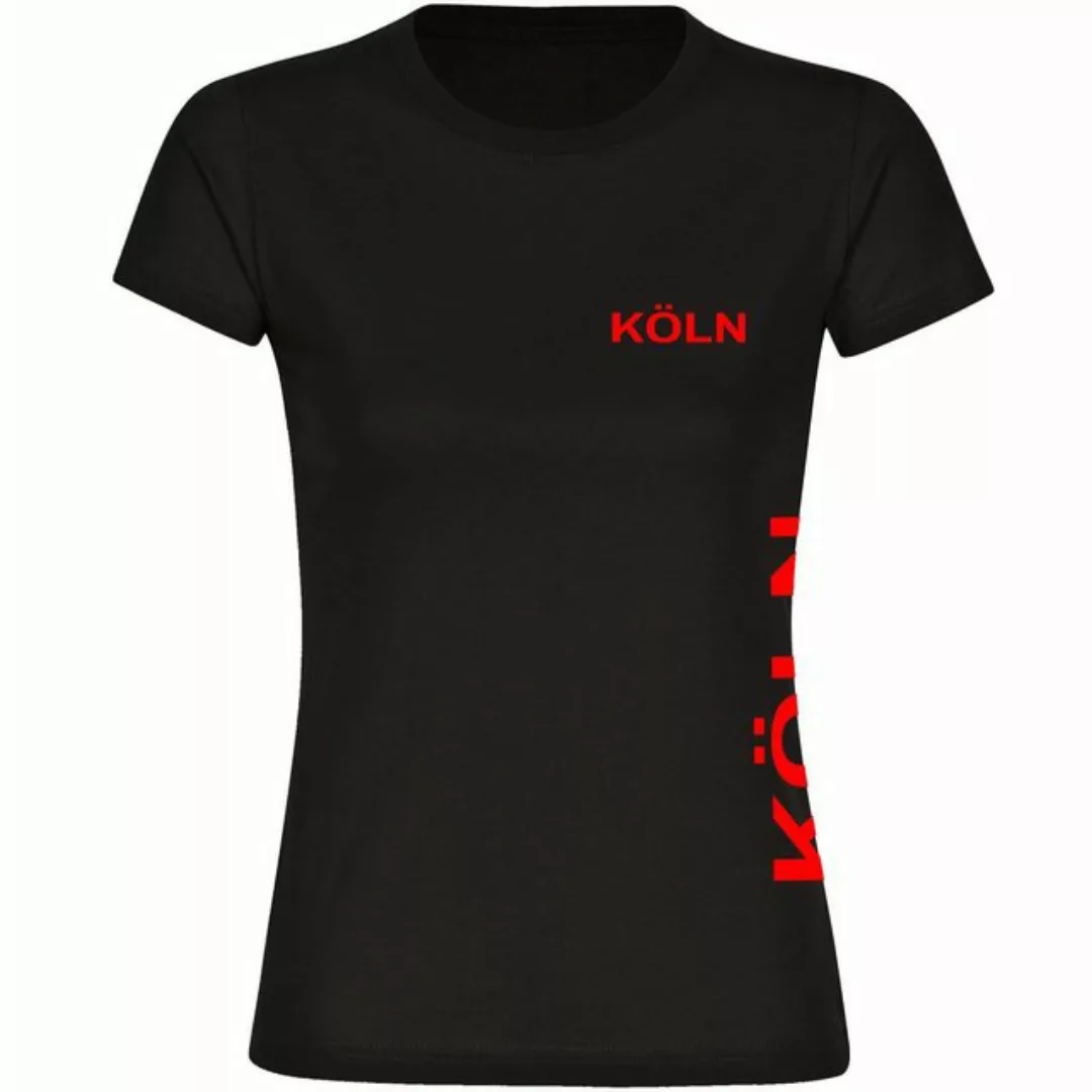 multifanshop T-Shirt Damen Köln - Brust & Seite - Frauen günstig online kaufen