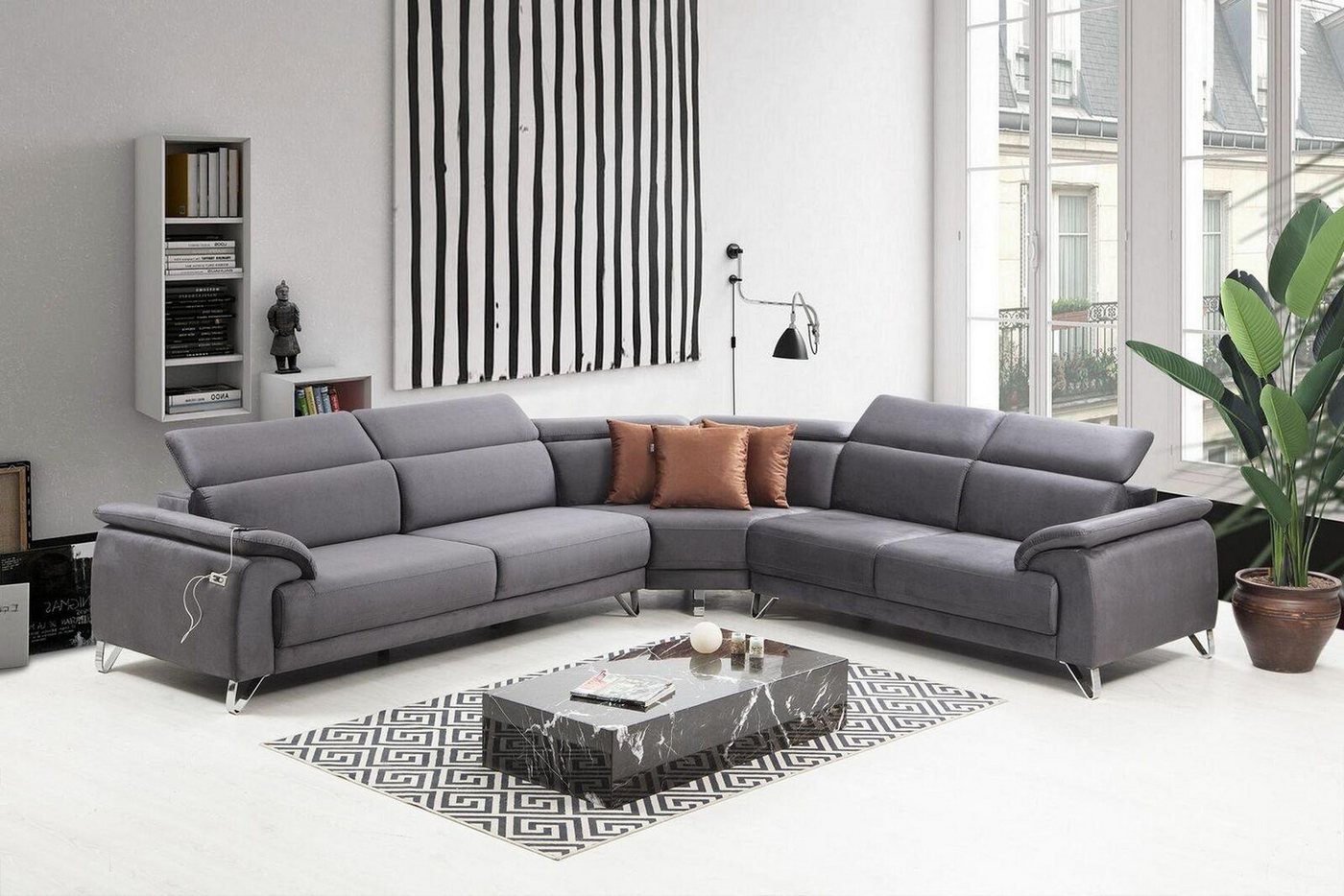 JVmoebel Ecksofa Sofa Couch Ecksofa L-form Polstersofa Sitzmöbel Modern, 3 günstig online kaufen