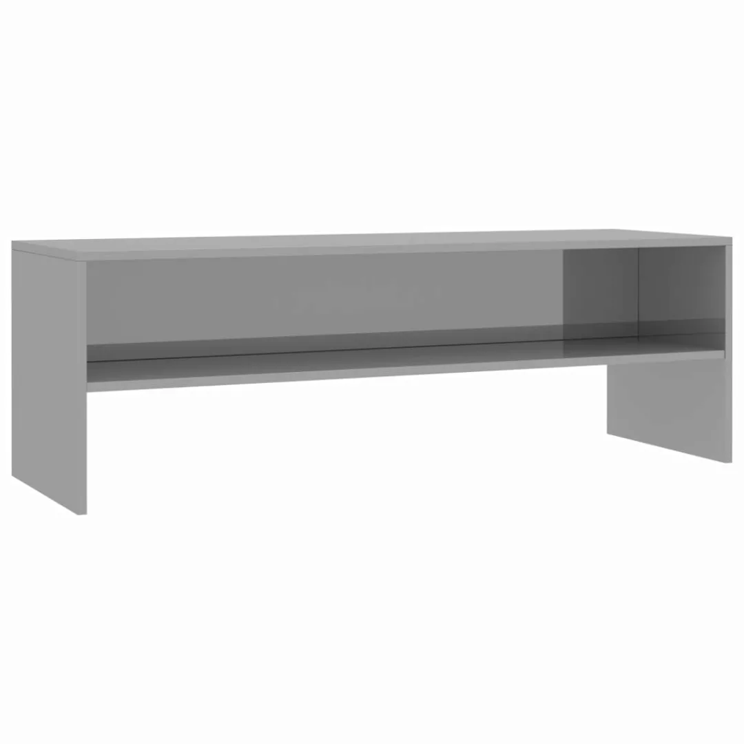 vidaXL TV-Schrank TV-Schrank Hochglanz-Grau 120 x 40 x 40 cm Spanplatte Low günstig online kaufen