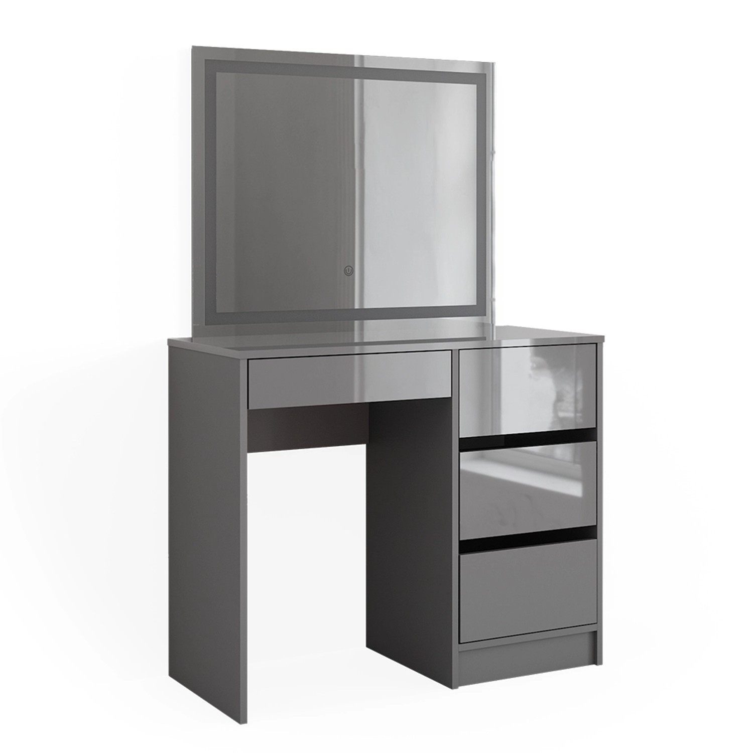 Vicco Schminktisch Sherry, Grau/Grau, 90 cm günstig online kaufen