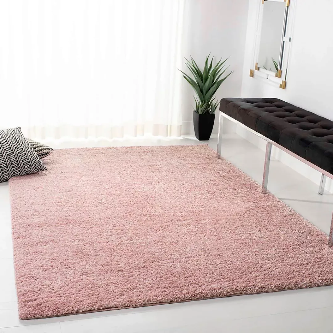 andas Hochflor-Teppich »Tretten«, rechteckig, 30 mm Höhe, Shaggy, Uni Farbe günstig online kaufen