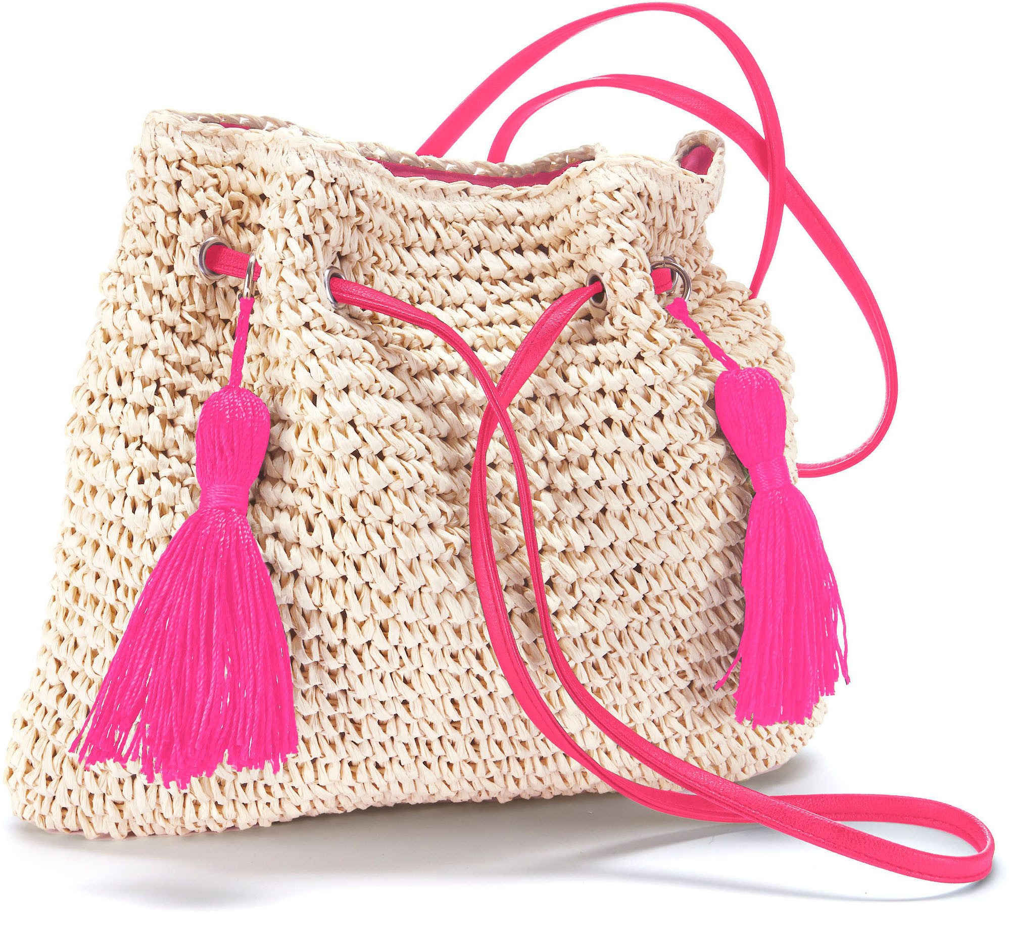 LASCANA Umhängetasche Strandtasche, aus Papierstroh, Handtasche, günstig online kaufen