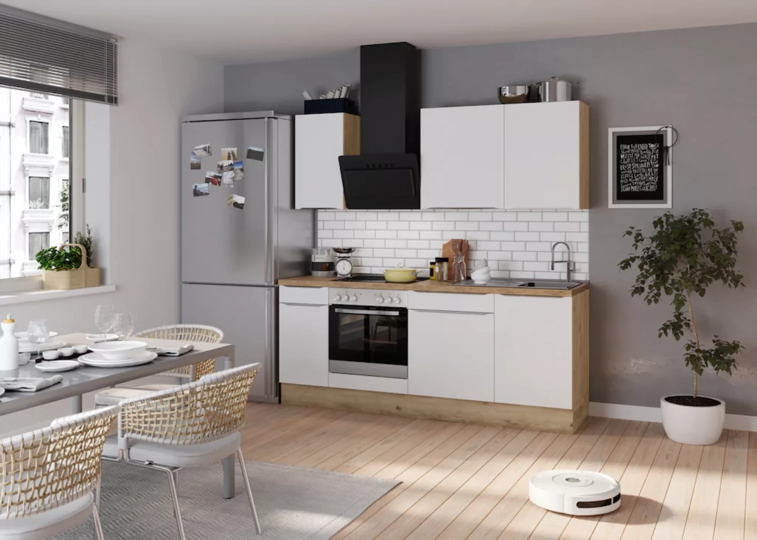 OPTIFIT Küchenzeile »Aken«, ohne E-Geräte, Breite 210 cm günstig online kaufen