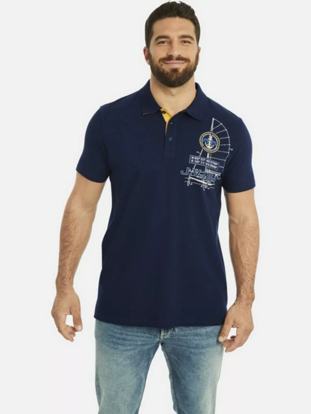 Jan Vanderstorm Poloshirt NICCO aus reinem Baumwollpikee günstig online kaufen