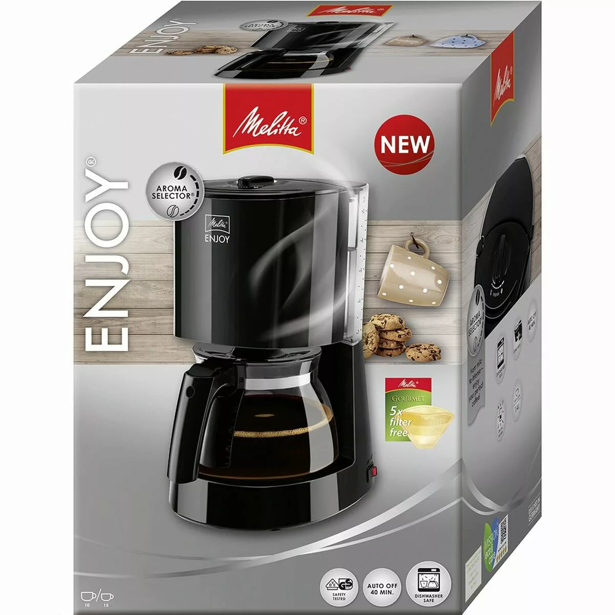 Elektrische Kaffeemaschine Melitta Sm3590 Schwarz/rot Weiß 1000 W 10 Kopper günstig online kaufen