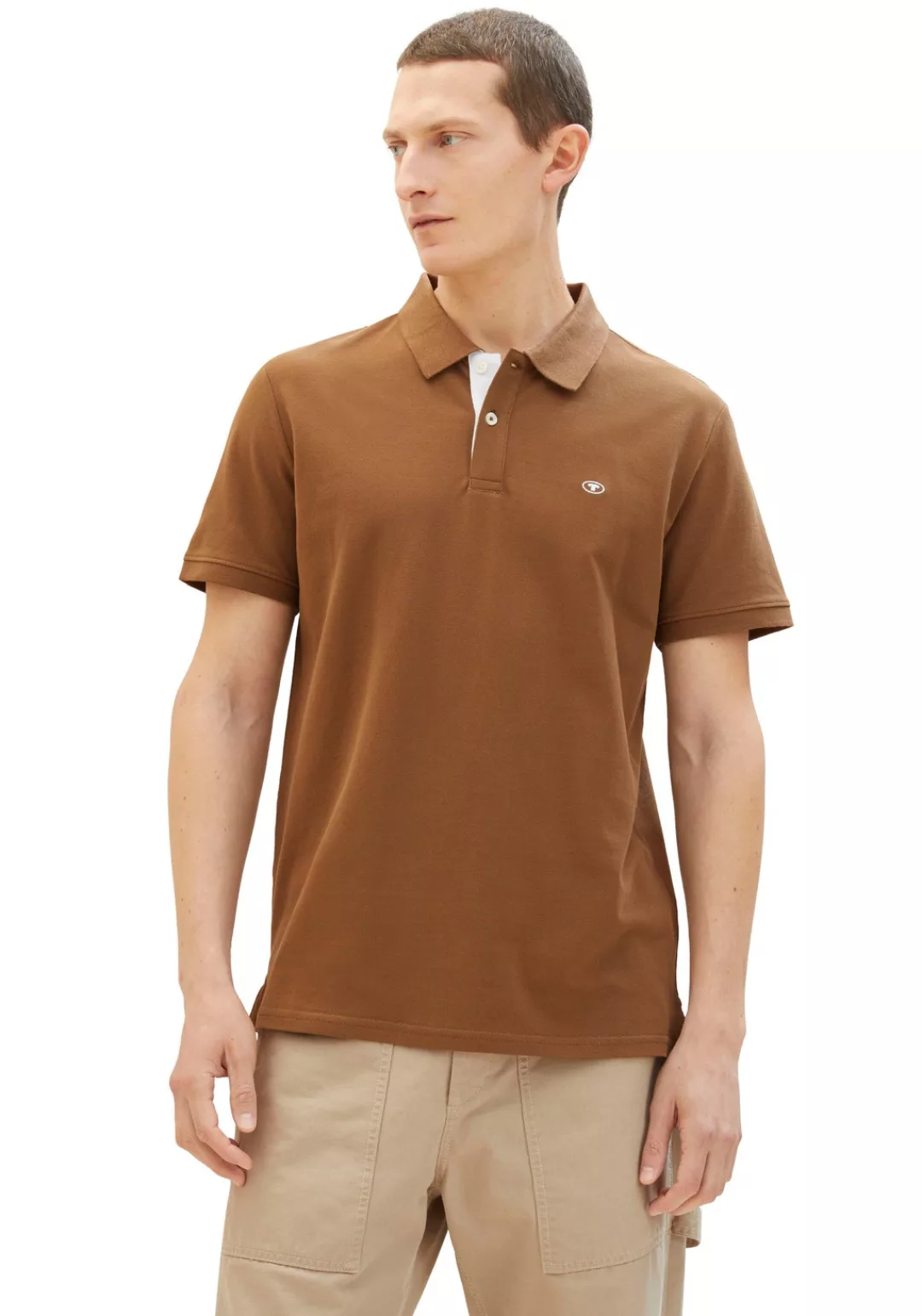 TOM TAILOR Poloshirt mit Knopfleiste und Logo günstig online kaufen