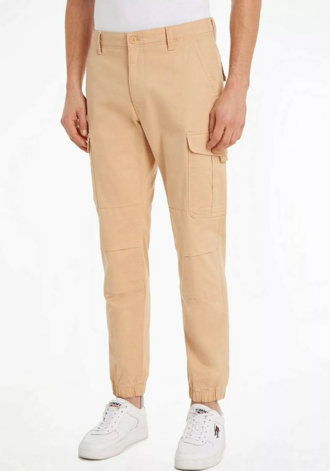 Tommy Jeans Cargohose TJM ETHAN WASHED TWILL CARGO mit Bindebändern günstig online kaufen