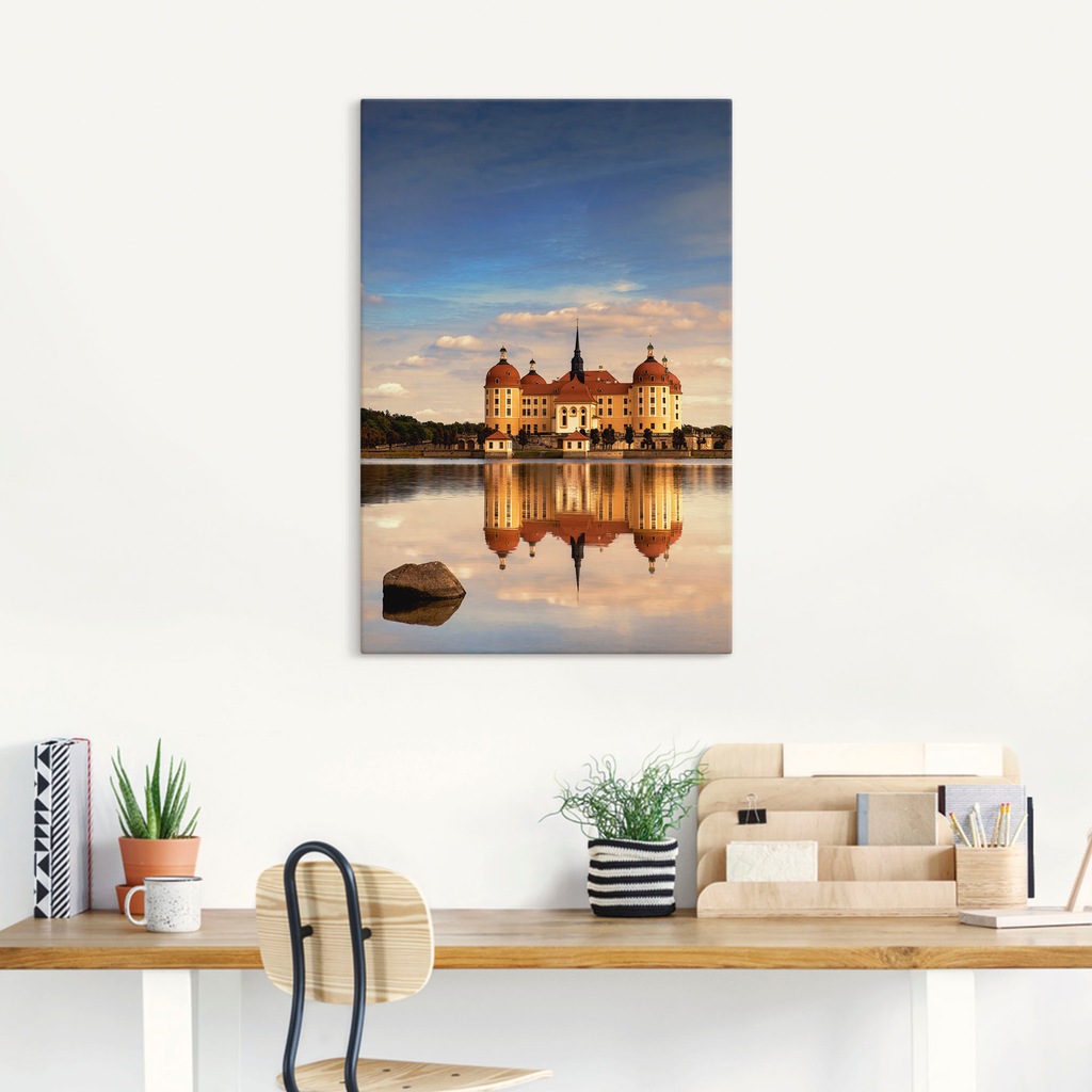 Artland Leinwandbild "Schloss Moritzburg", Gebäude, (1 St.), auf Keilrahmen günstig online kaufen