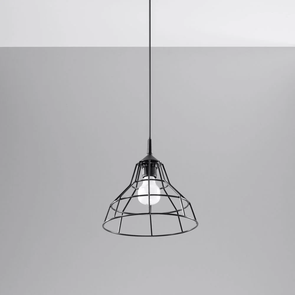 famlights | Pendelleuchte Cornelius aus Stahl in Schwarz E27 1 x 60 W günstig online kaufen