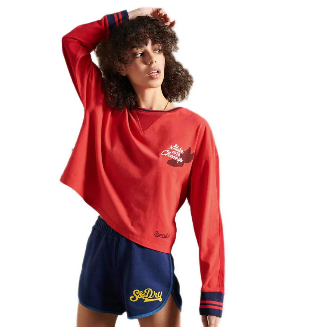 Superdry Collegiate Graphic Langarm-t-shirt S Drop Kick Red günstig online kaufen