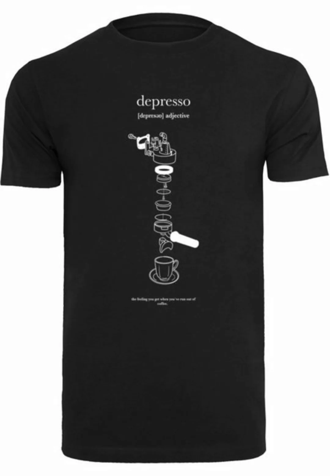 MisterTee T-Shirt "MisterTee Depresso T-Shirt Round Neck" günstig online kaufen