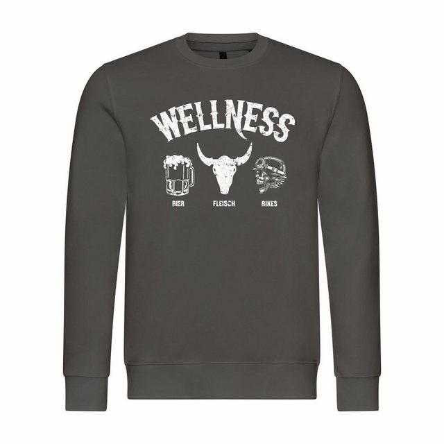 deinshirt Rundhalspullover Herren Sweatshirt Wellness für Biker Mit Print M günstig online kaufen