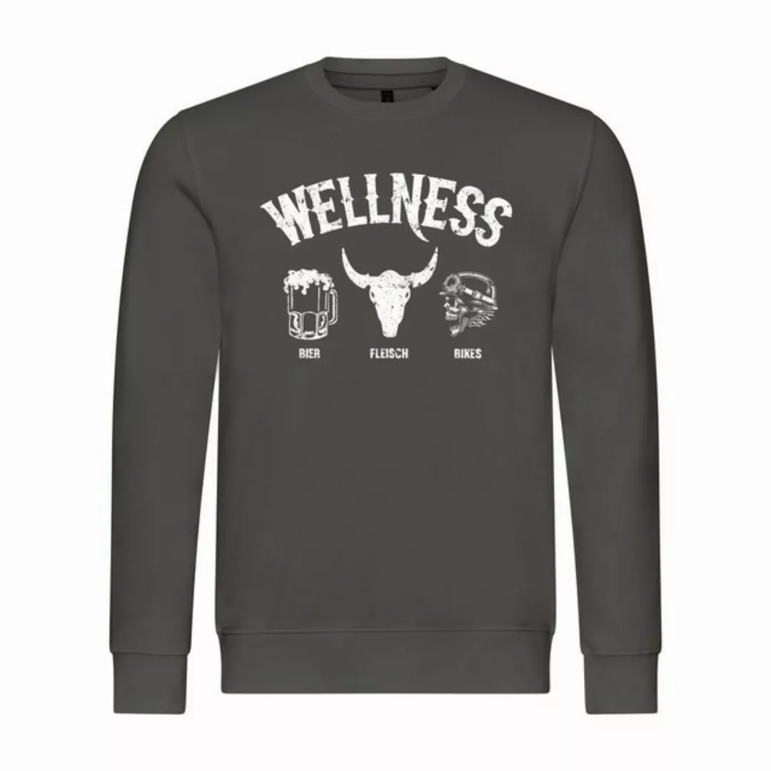 deinshirt Rundhalspullover Herren Sweatshirt Wellness für Biker Mit Print M günstig online kaufen