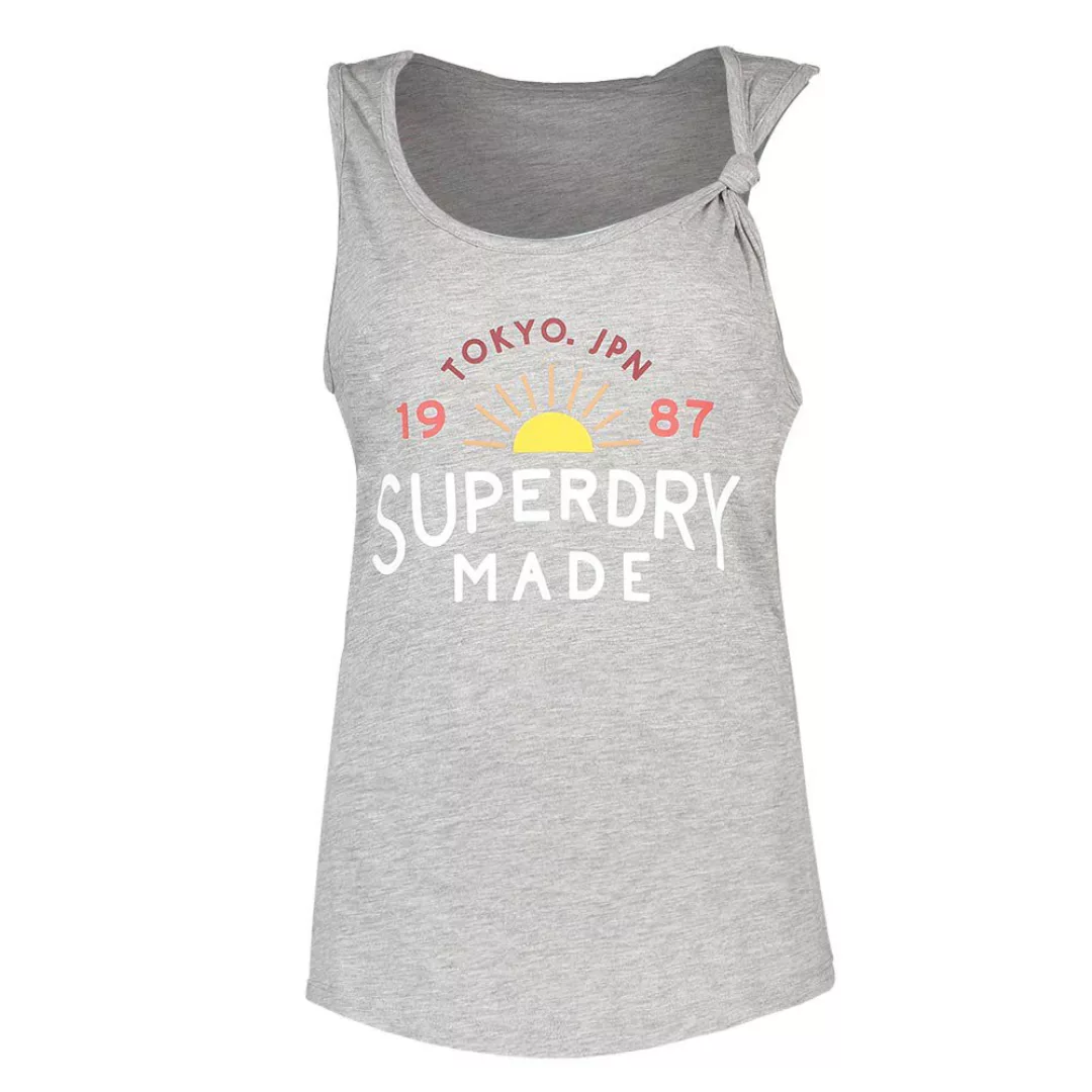 Superdry Cali Graphic Ärmelloses T-shirt S Grey Marl günstig online kaufen