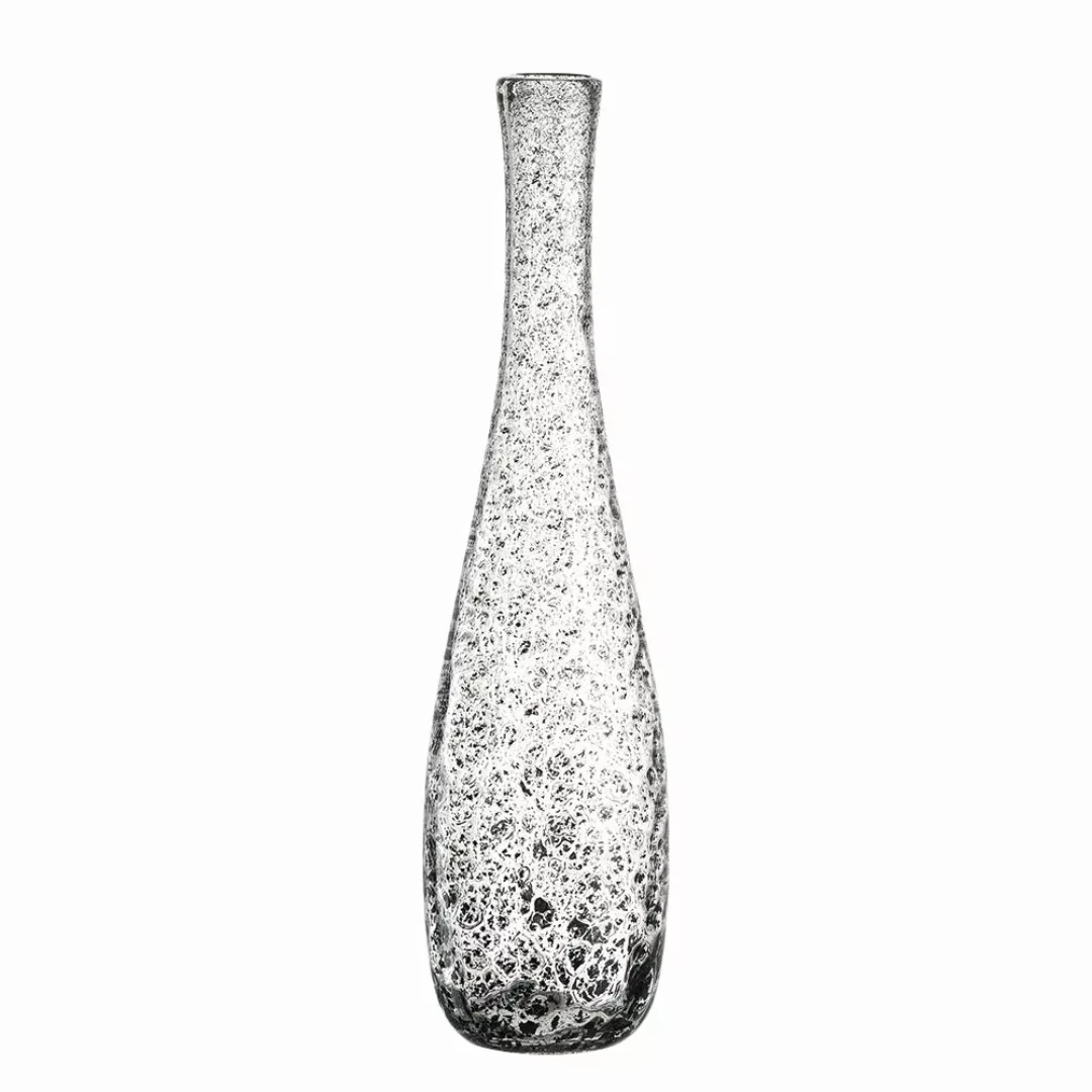 home24 Leonardo Vase Giardino IV Grau Glas 10x40x10 cm (BxHxT) illuminantsT günstig online kaufen