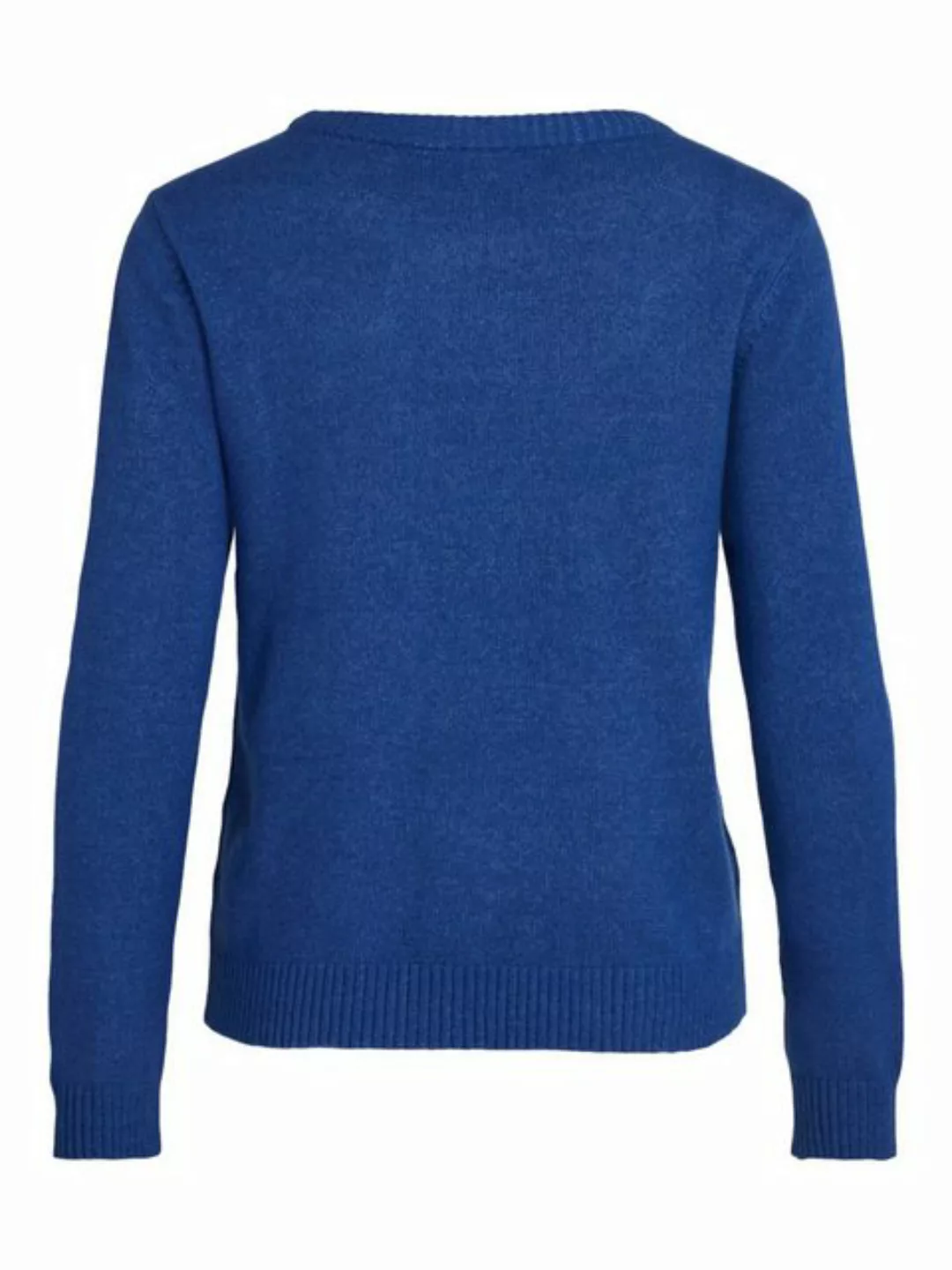 Vila Strickpullover Dünner Rundhals Strickpullover VIRIL 5641 in Blau-2 günstig online kaufen