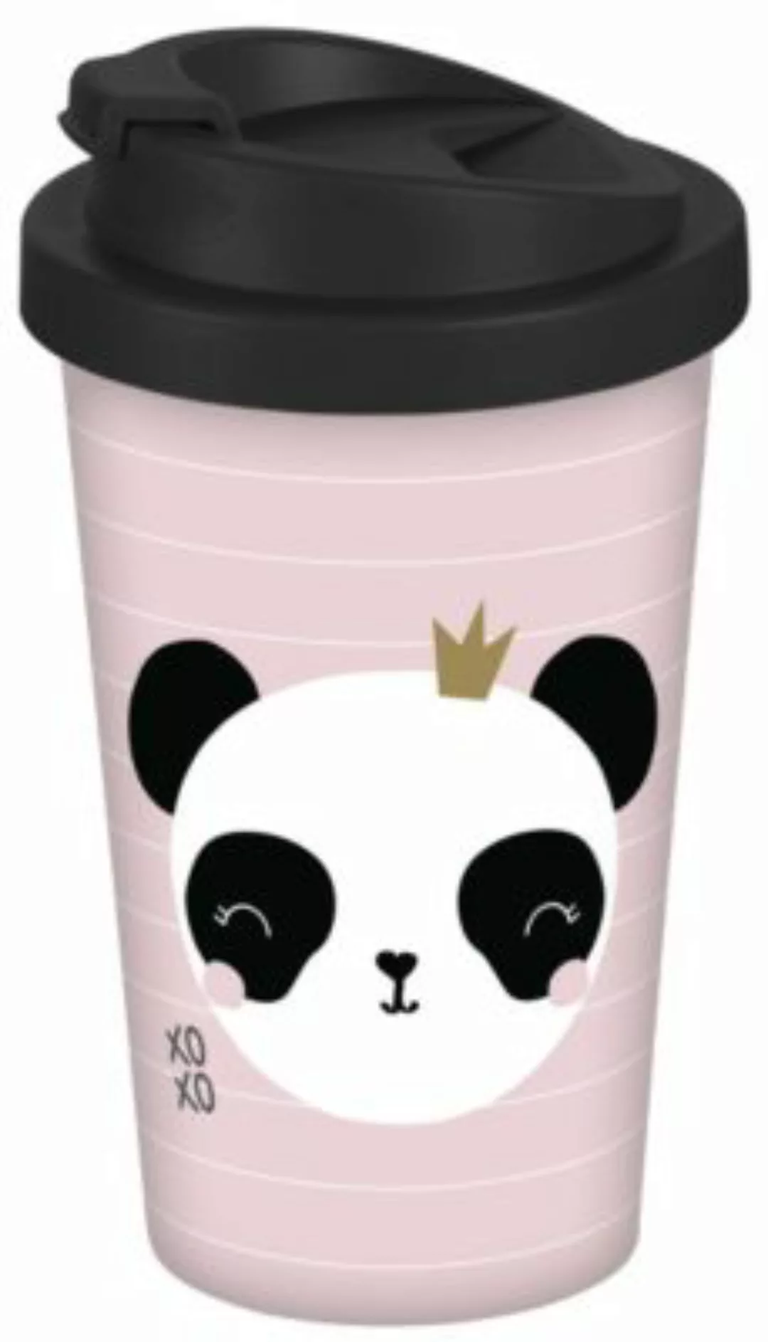 Geda Labels Coffee to go Becher Panda XOXO 400ml Kaffeebecher bunt günstig online kaufen