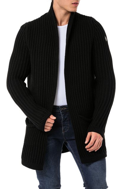 RedBridge Strickjacke mit weichem Kragen – Hochwertiger Strick-Cardigan günstig online kaufen