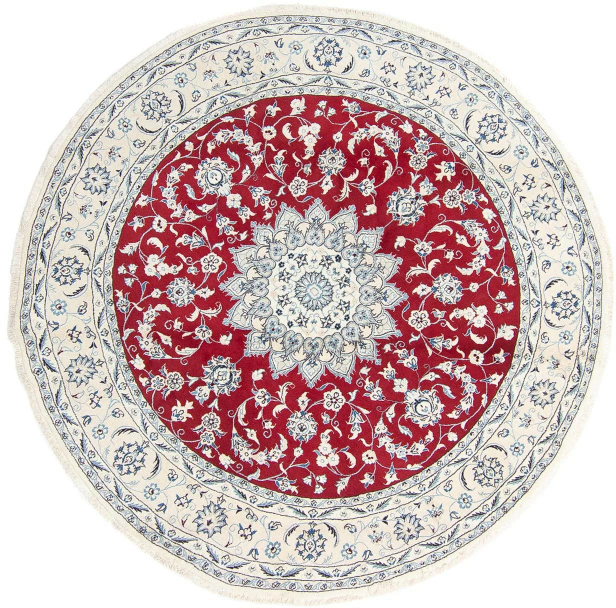 morgenland Wollteppich »Nain Medaillon Rosso scuro 250 x 250 cm«, rund günstig online kaufen