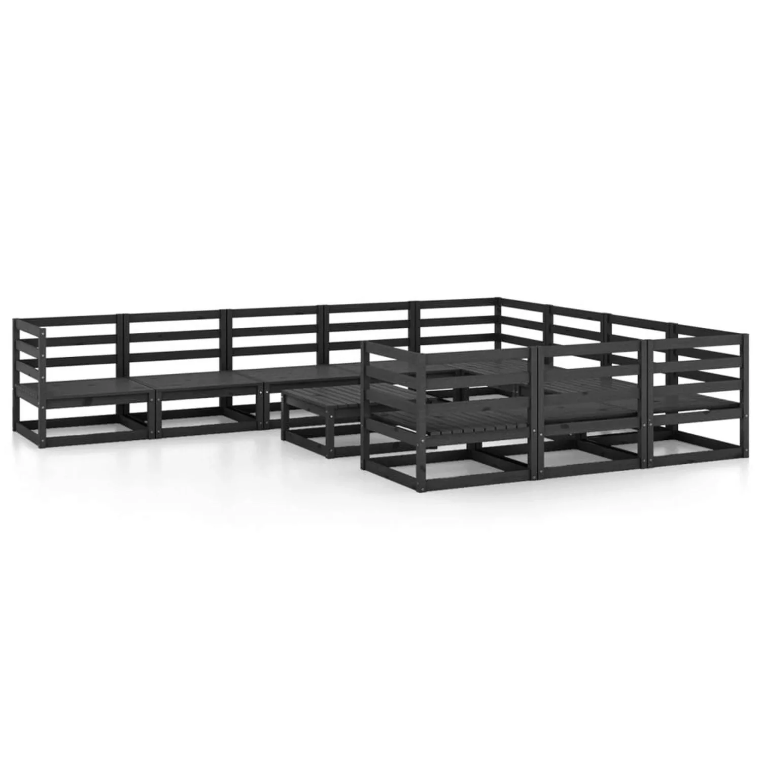 vidaXL 11-tlg Garten-Lounge-Set Massivholz Kiefer Modell 19 günstig online kaufen