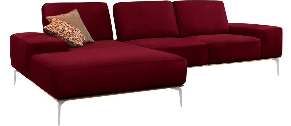 W.SCHILLIG Ecksofa "run, Designsofa, bequem, L-Form", mit elegantem Holzsoc günstig online kaufen