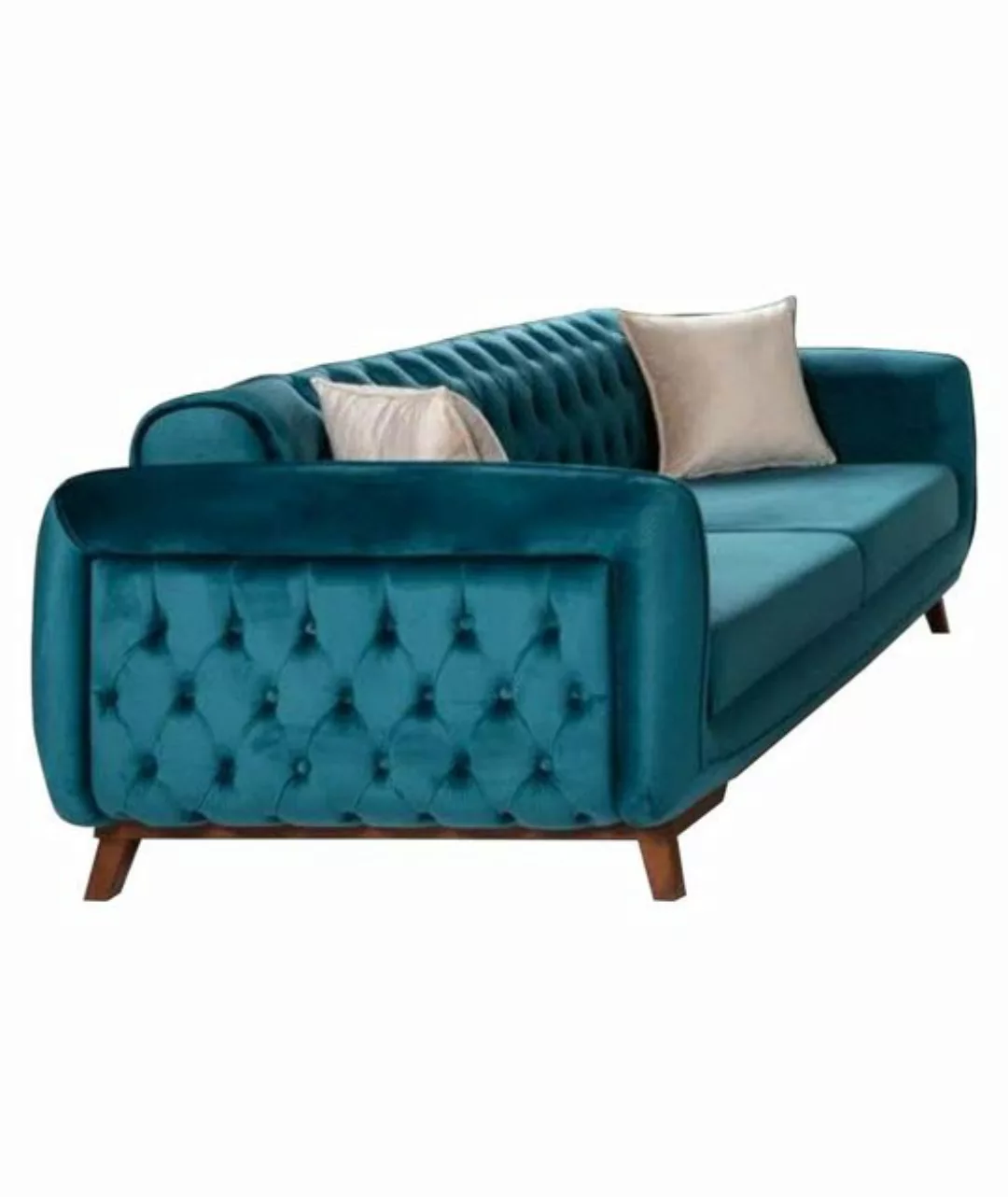 JVmoebel Sofa, Design Couch Polster Sofas Stoff Turkis 3 Sitzer Dreisitzer günstig online kaufen