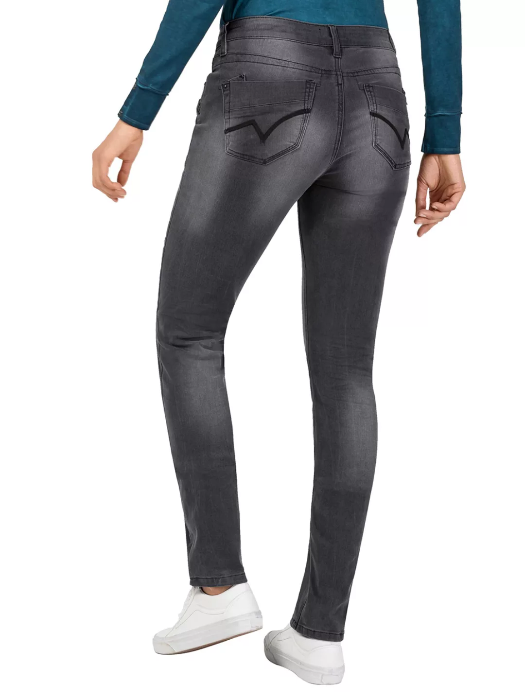 TIMEZONE Damen Jeans TahilaTZ Womenshape - Slim Fit - Schwarz Faded Black W günstig online kaufen