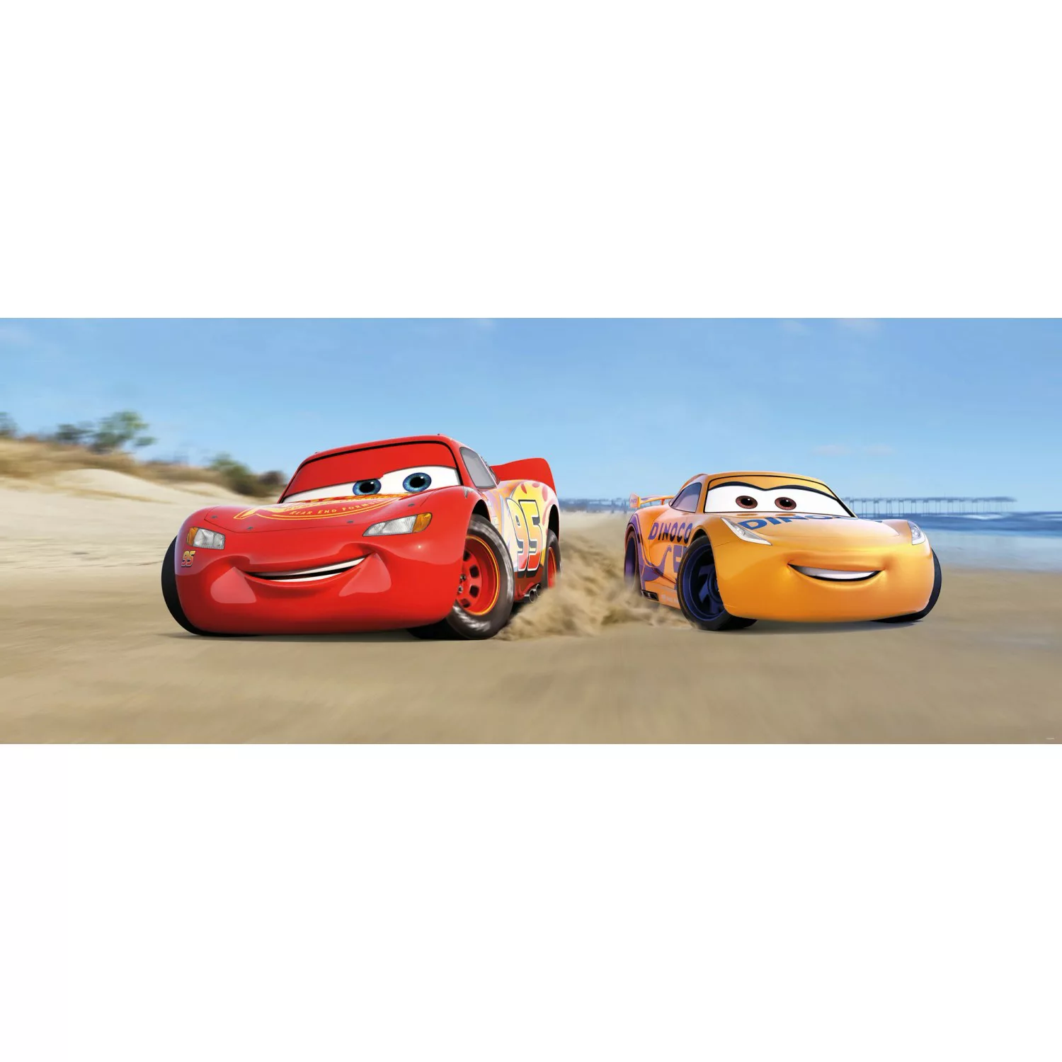 Komar Fototapete Vlies Cars3 Beach 100 x 250 cm  100 x 250 cm günstig online kaufen