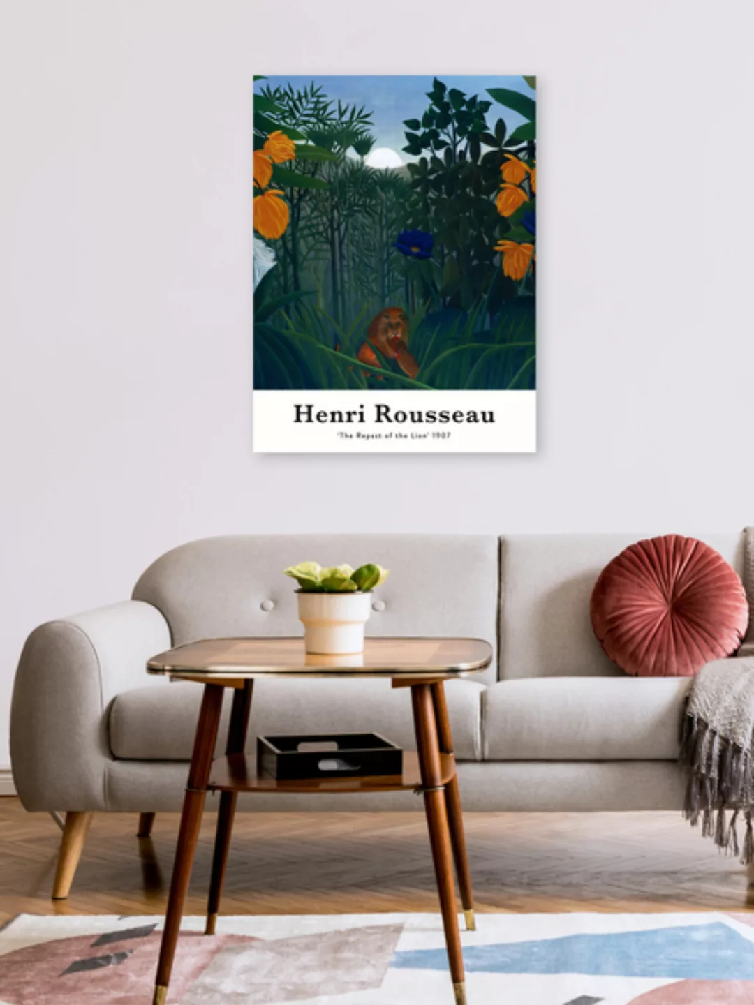 Poster / Leinwandbild - Die Mahlzeit Des Löwen Von Henri Rousseau günstig online kaufen