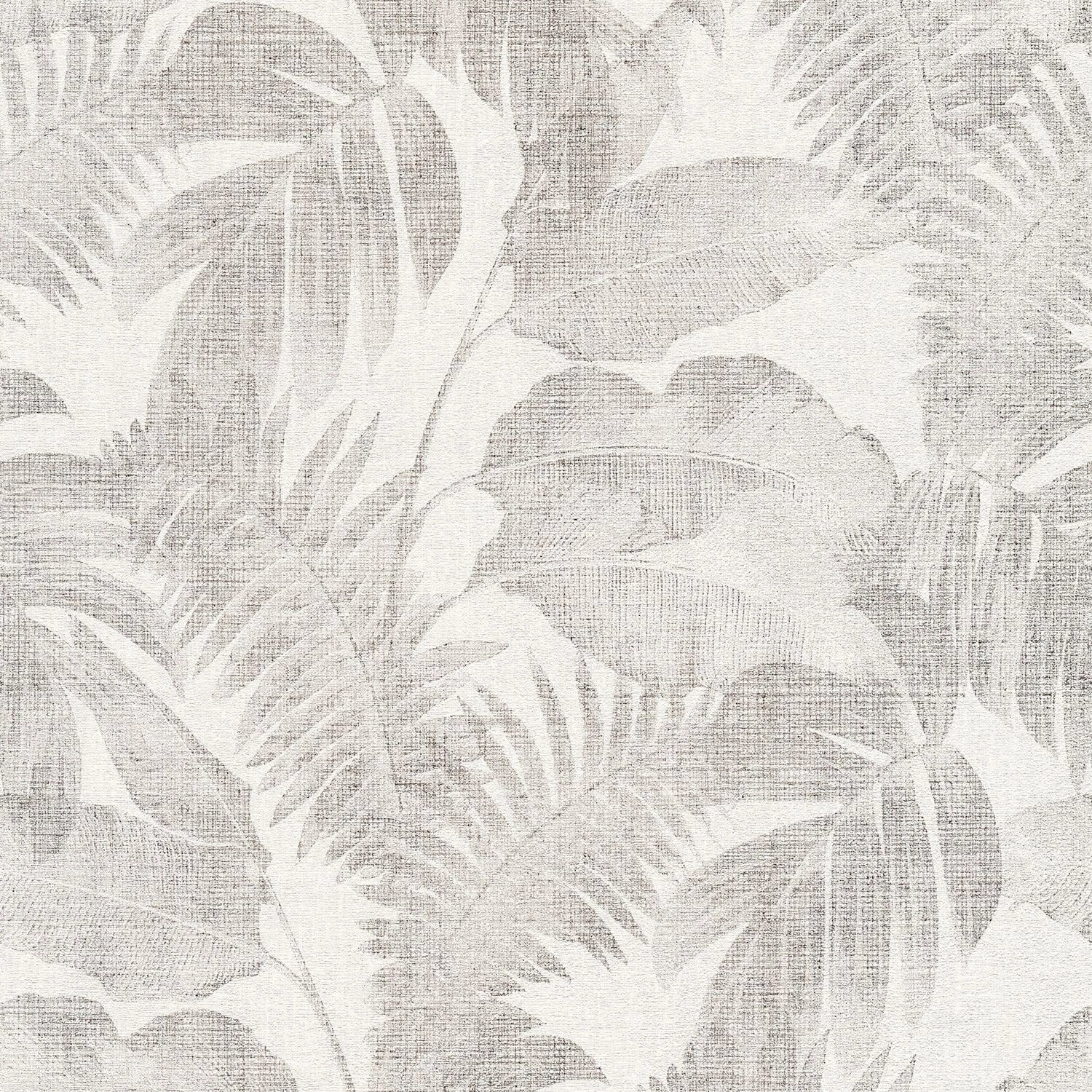 PROFHOME 373962-GU Natur Tapete Floral Matt Grau Creme Beige 0,53 m x 10,05 günstig online kaufen