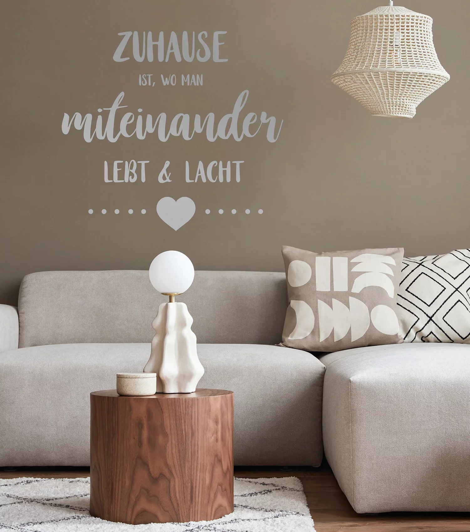 my home Wandtattoo »Zuhause ist, wo man miteinander lebt & lacht«, (1 St.) günstig online kaufen