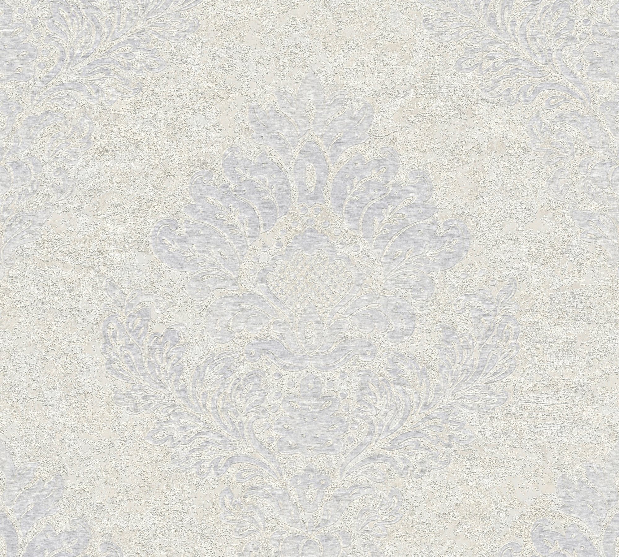 Livingwalls Tapete Barockmuster Weiß Silber und Grau 53 cm x 10,05 m AS-379 günstig online kaufen