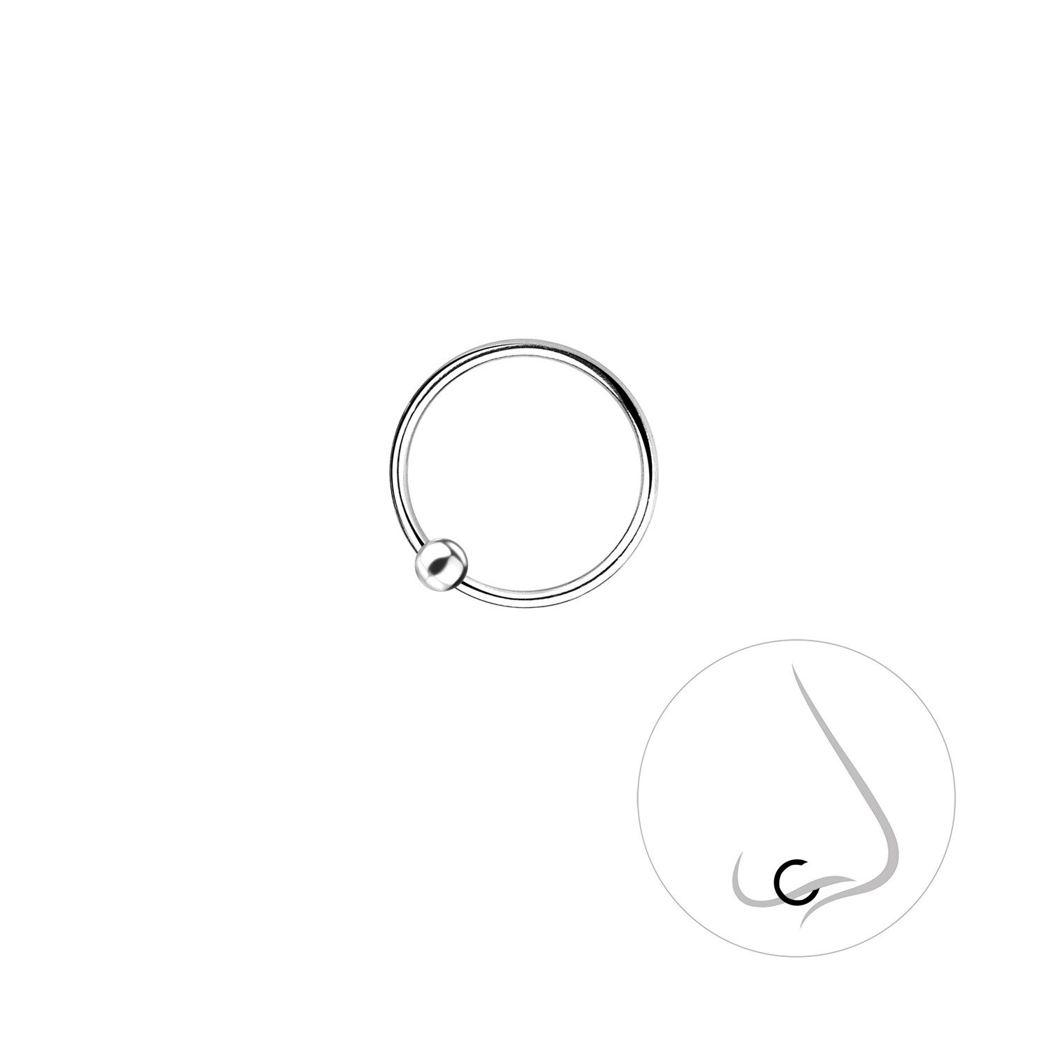 ALEXANDER YORK Nasenpiercing NASENRING 10 mm, günstig online kaufen
