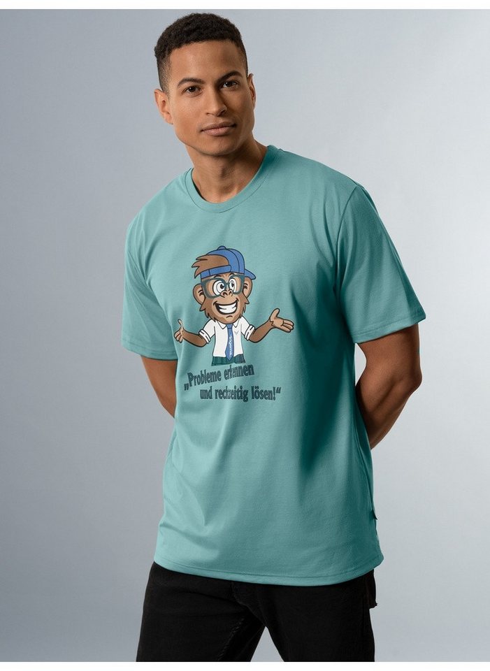 Trigema T-Shirt TRIGEMA Spruch Shirt mit lustigem Affen-Print (1-tlg) günstig online kaufen