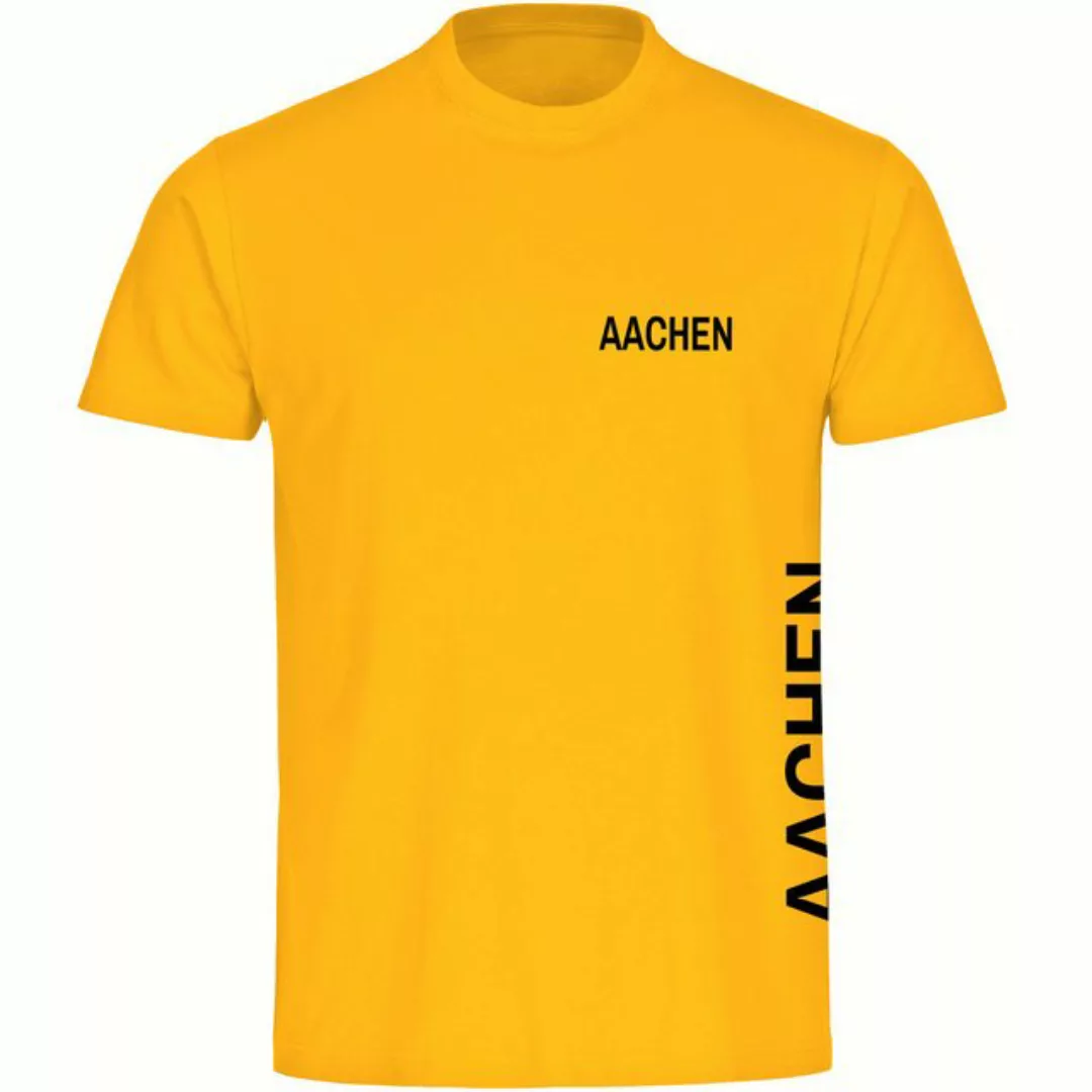 multifanshop T-Shirt Herren Aachen - Brust & Seite - Männer günstig online kaufen