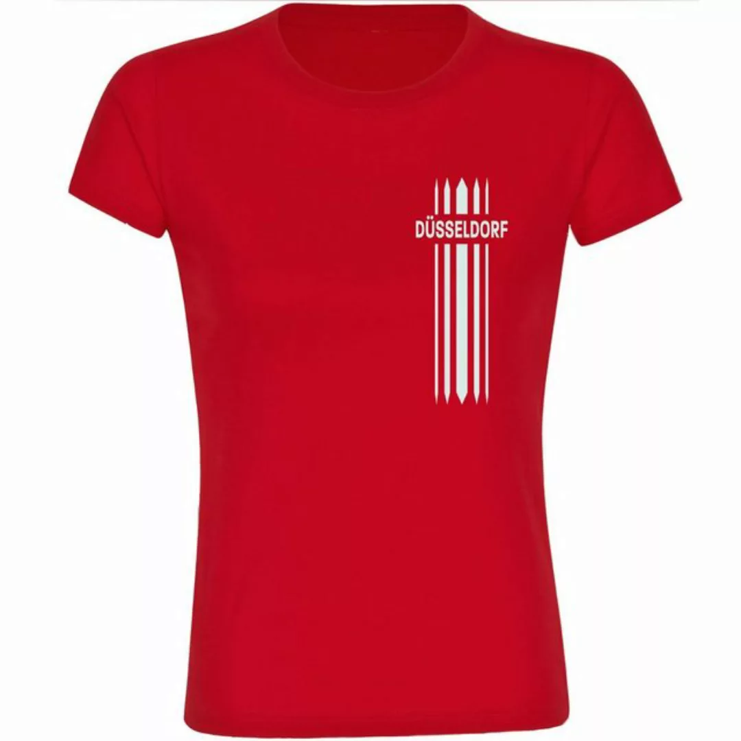 multifanshop T-Shirt Damen Düsseldorf - Streifen - Frauen günstig online kaufen