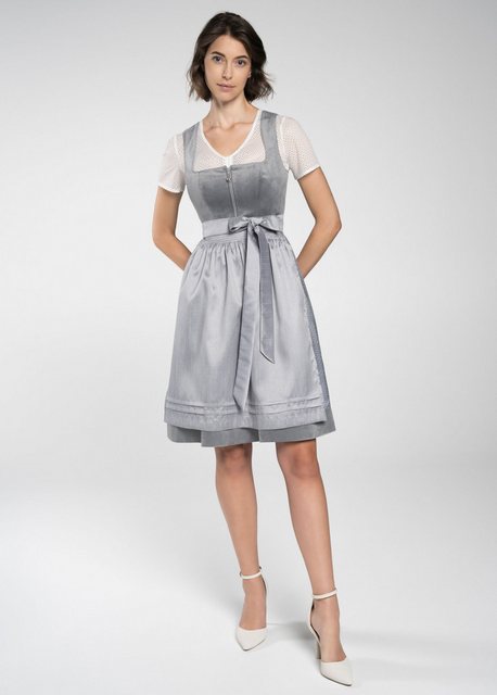 Spieth & Wensky Dirndl Dirndl "Fiedler" (1-tlg) Hochwertiges Samtoberteil günstig online kaufen