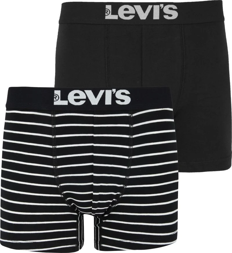 Levi's 2-er Set Boxer Briefs Schwarz & mit Streifen günstig online kaufen