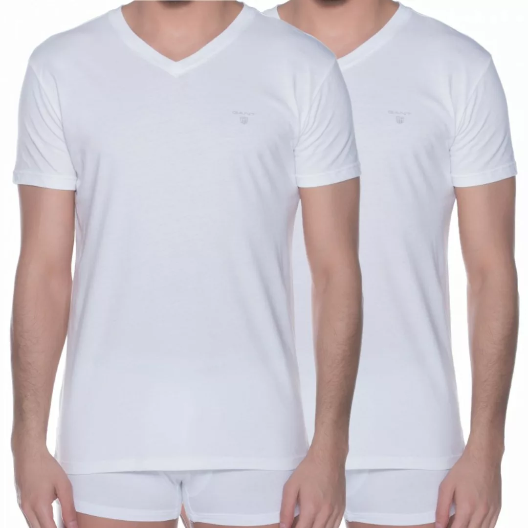 GANT 2-er Set V-Neck T-Shirts Weiß günstig online kaufen