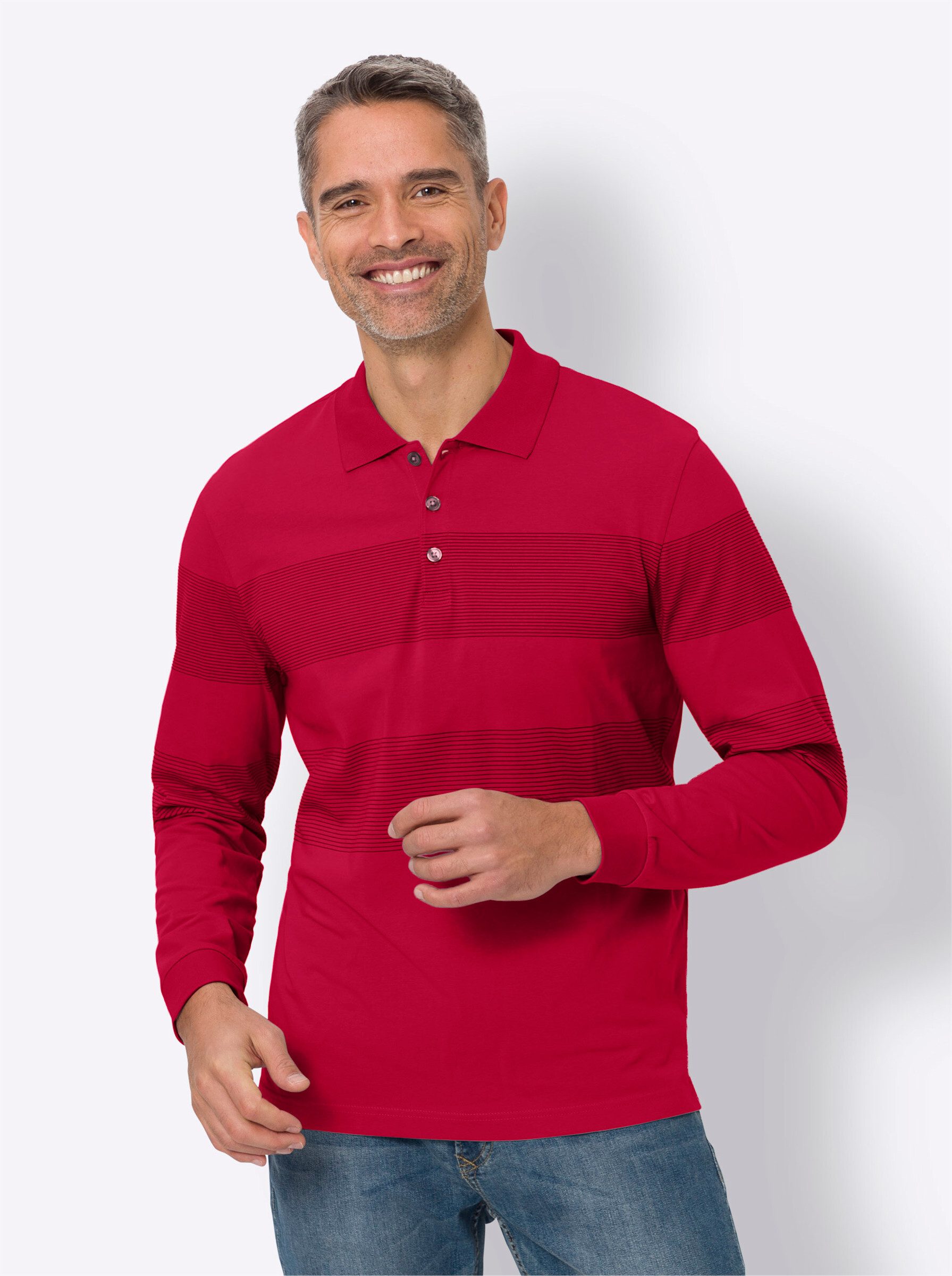 Classic Poloshirt "Langarm-Poloshirt", (1 tlg.) günstig online kaufen