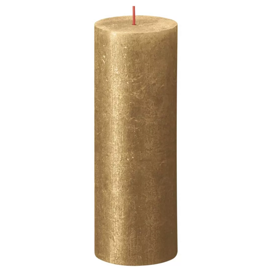 Bolsius Rustikale Stumpenkerzen Shimmer 4 Stk. 190x68 Mm Golden günstig online kaufen